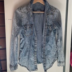 Maurices Jean Button Down Top Size S